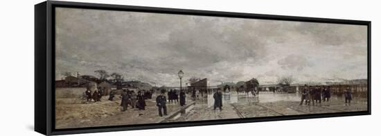 Un coin de Bercy pendant l'inondation-Luigi Loir-Framed Premier Image Canvas