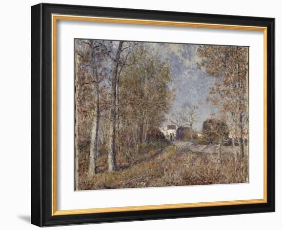 Un coin de bois aux Sablons, dit la route à l'orée du bois (lisière de forêt de Fontainebleau,-Alfred Sisley-Framed Giclee Print