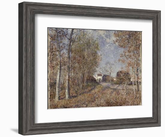 Un coin de bois aux Sablons, dit la route à l'orée du bois (lisière de forêt de Fontainebleau,-Alfred Sisley-Framed Giclee Print