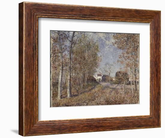 Un coin de bois aux Sablons, dit la route à l'orée du bois (lisière de forêt de Fontainebleau,-Alfred Sisley-Framed Giclee Print