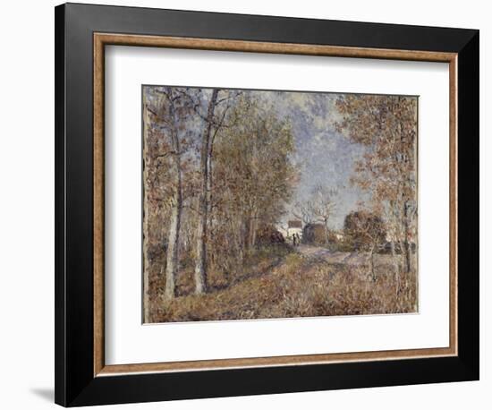 Un coin de bois aux Sablons, dit la route à l'orée du bois (lisière de forêt de Fontainebleau,-Alfred Sisley-Framed Giclee Print