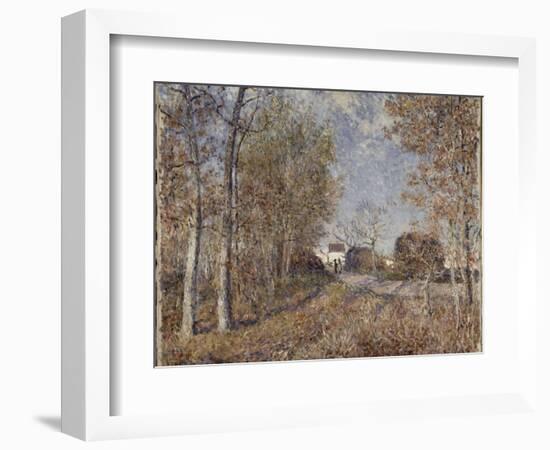 Un coin de bois aux Sablons, dit la route à l'orée du bois (lisière de forêt de Fontainebleau,-Alfred Sisley-Framed Giclee Print