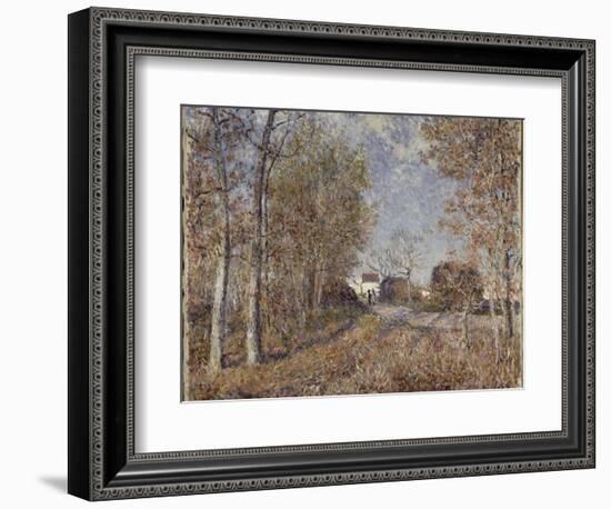 Un coin de bois aux Sablons, dit la route à l'orée du bois (lisière de forêt de Fontainebleau,-Alfred Sisley-Framed Giclee Print