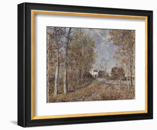 Un coin de bois aux Sablons, dit la route à l'orée du bois (lisière de forêt de Fontainebleau,-Alfred Sisley-Framed Giclee Print