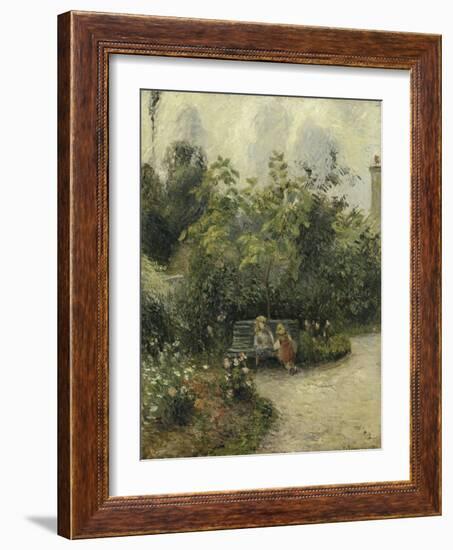 Un coin de jardin à L'Hermitage (le jardin des Mathurins)-Camille Pissarro-Framed Giclee Print