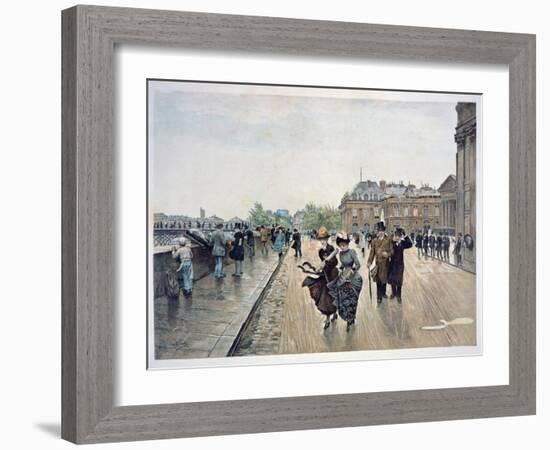 Un Coup De Vent, C.1889-Jean Béraud-Framed Giclee Print
