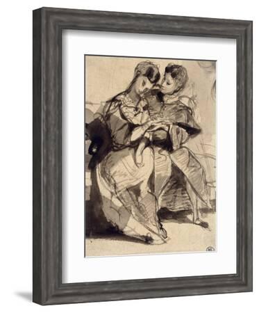 Un Couple D Amoureux Assis Giclee Print Eugene Delacroix Art Com