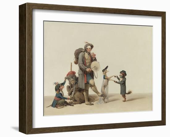 Un Dresseur D'animaux Avec Des Chiens Qui Dansent - an Animal Trainer with Dancing Dogs, a Bear And-Louis Leopold Boilly-Framed Giclee Print