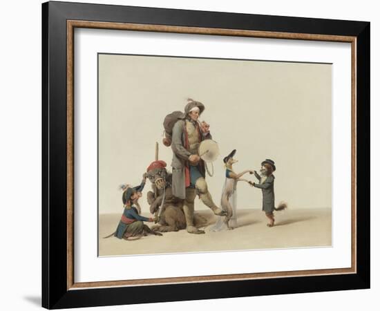 Un Dresseur D'animaux Avec Des Chiens Qui Dansent - an Animal Trainer with Dancing Dogs, a Bear And-Louis Leopold Boilly-Framed Giclee Print