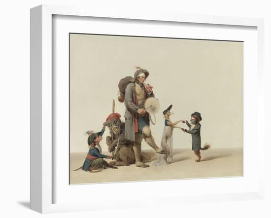 Un Dresseur D'animaux Avec Des Chiens Qui Dansent - an Animal Trainer with Dancing Dogs, a Bear And-Louis Leopold Boilly-Framed Giclee Print