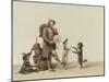 Un Dresseur D'animaux Avec Des Chiens Qui Dansent - an Animal Trainer with Dancing Dogs, a Bear And-Louis Leopold Boilly-Mounted Giclee Print