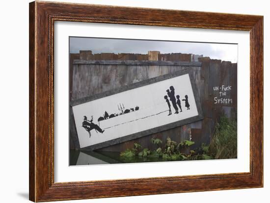 Un-F**k the System-Banksy-Framed Giclee Print