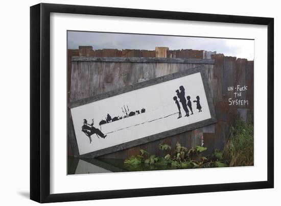 Un-F**k the System-Banksy-Framed Giclee Print