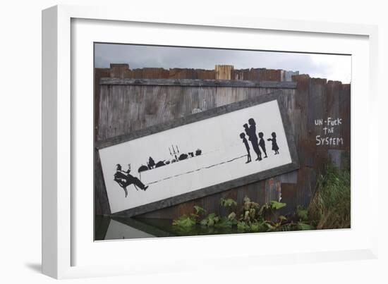 Un-F**k the System-Banksy-Framed Giclee Print