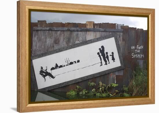 Un-F**k the System-Banksy-Framed Premier Image Canvas