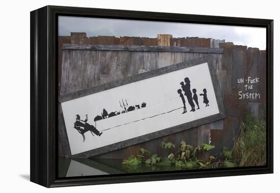 Un-F**k the System-Banksy-Framed Premier Image Canvas