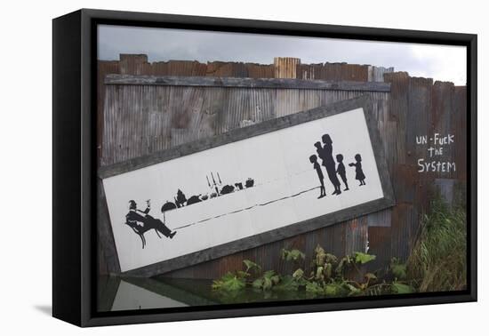 Un-F**k the System-Banksy-Framed Premier Image Canvas