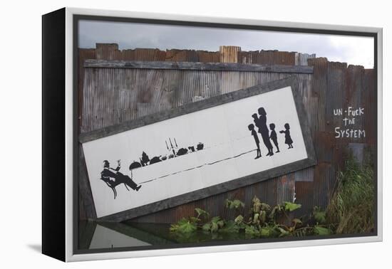 Un-F**k the System-Banksy-Framed Premier Image Canvas