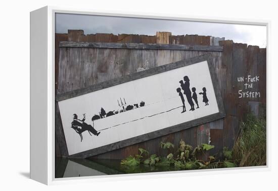 Un-F**k the System-Banksy-Framed Premier Image Canvas