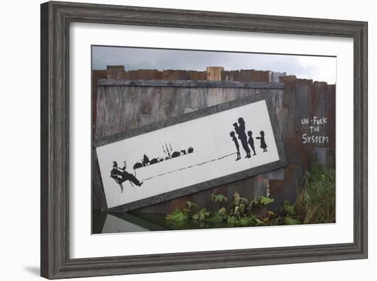 Un-F**k the System-Banksy-Framed Premium Giclee Print