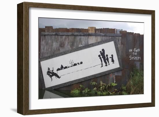 Un-F**k the System-Banksy-Framed Premium Giclee Print