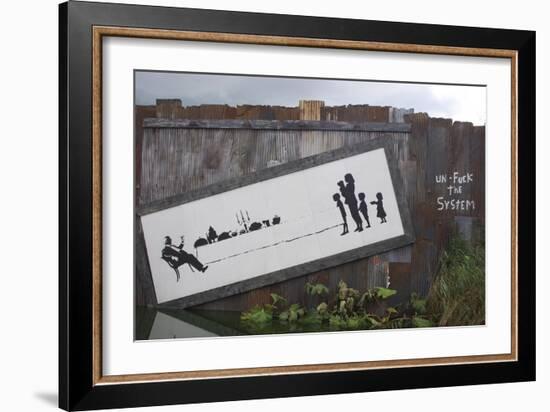 Un-F**k the System-Banksy-Framed Premium Giclee Print