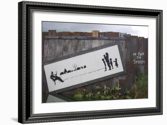 Un-F**k the System-Banksy-Framed Premium Giclee Print