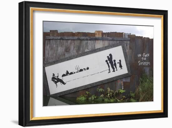 Un-F**k the System-Banksy-Framed Premium Giclee Print