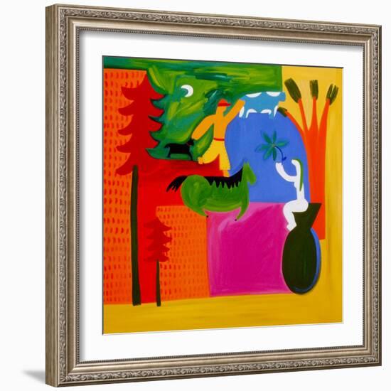 Un futuro pleno para mi hermano, 1997, (oil on linen)-Cristina Rodriguez-Framed Giclee Print