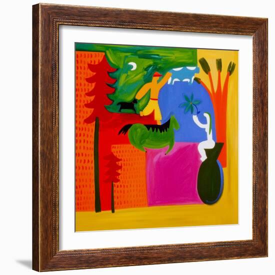 Un futuro pleno para mi hermano, 1997, (oil on linen)-Cristina Rodriguez-Framed Giclee Print