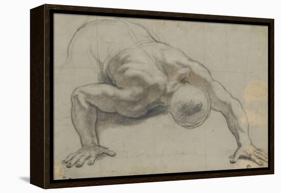 Un homme renversé la face contre terre, s'appuyant sur les deux mains-Antoine Coypel-Framed Premier Image Canvas