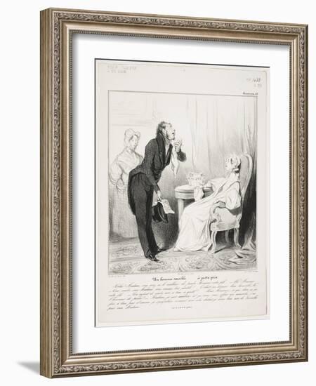 Un Homme Sensible (Caricaturana 43)-Honore Daumier-Framed Giclee Print