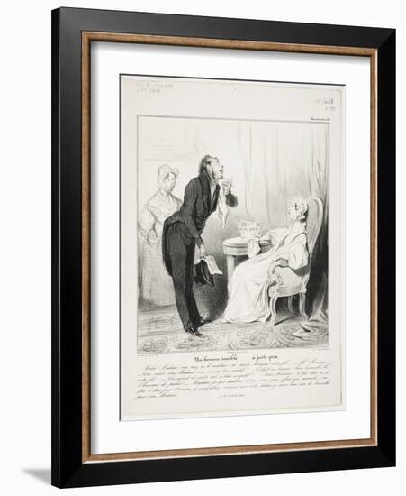 Un Homme Sensible (Caricaturana 43)-Honore Daumier-Framed Giclee Print