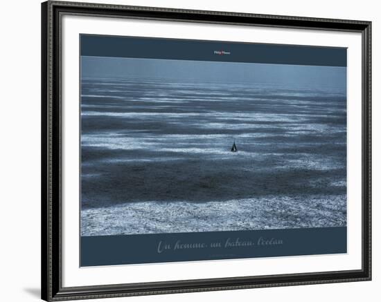 Un homme, un bateau, l'océan-Philip Plisson-Framed Art Print