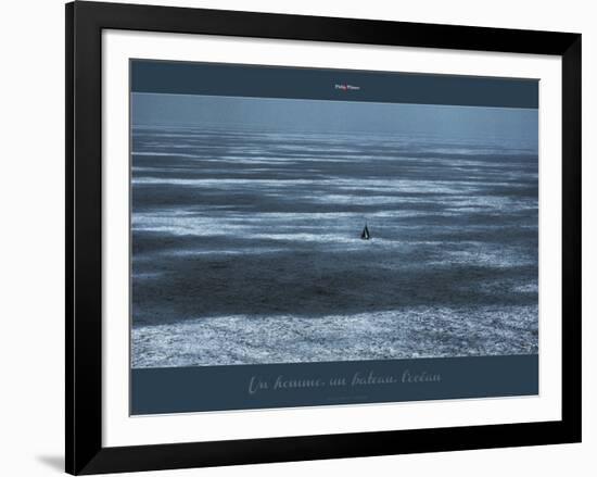 Un homme, un bateau, l'océan-Philip Plisson-Framed Art Print