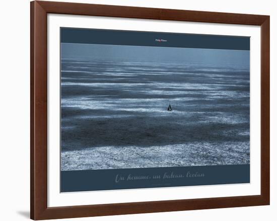 Un homme, un bateau, l'océan-Philip Plisson-Framed Art Print