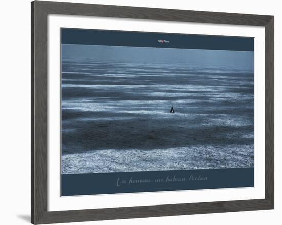 Un homme, un bateau, l'océan-Philip Plisson-Framed Art Print