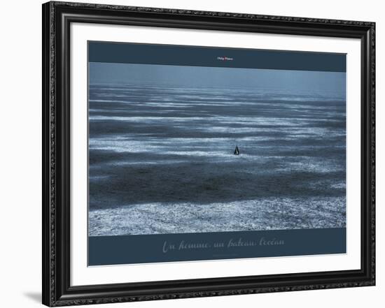 Un homme, un bateau, l'océan-Philip Plisson-Framed Art Print