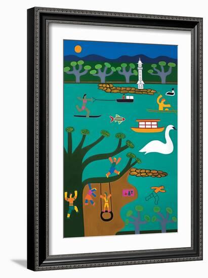 Un jour d'ete a Geneve, 2016-Cristina Rodriguez-Framed Giclee Print