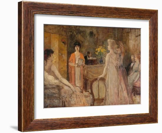 Un mardi, soirée chez Madeleine Lemaire, vers 1910-Henri Gervex-Framed Giclee Print