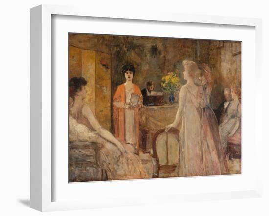 Un mardi, soirée chez Madeleine Lemaire, vers 1910-Henri Gervex-Framed Giclee Print