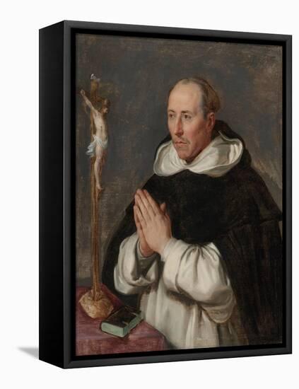 Un Moine En Priere, Portrait Presume De Saint Thomas D'aquin - A Monk Praying, Presumably Saint Tho-Peter Paul (school of) Rubens-Framed Premier Image Canvas