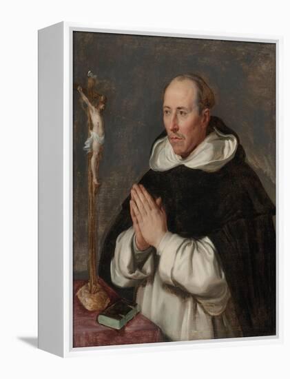Un Moine En Priere, Portrait Presume De Saint Thomas D'aquin - A Monk Praying, Presumably Saint Tho-Peter Paul (school of) Rubens-Framed Premier Image Canvas