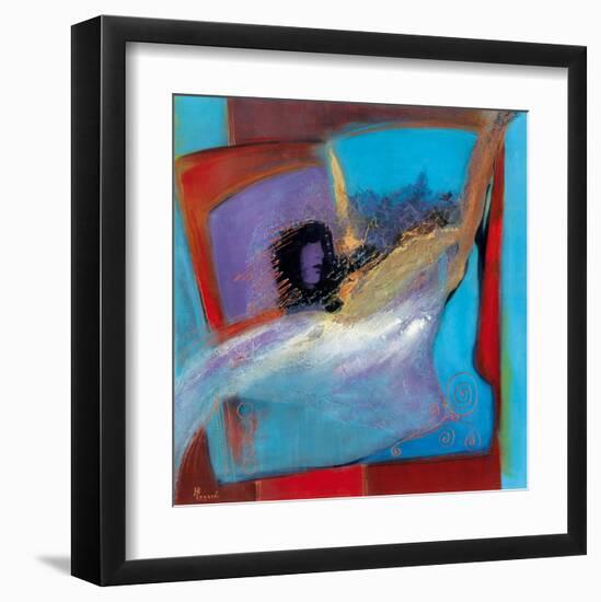 Un monde qui voyage-Huguette Lagacé-Framed Art Print