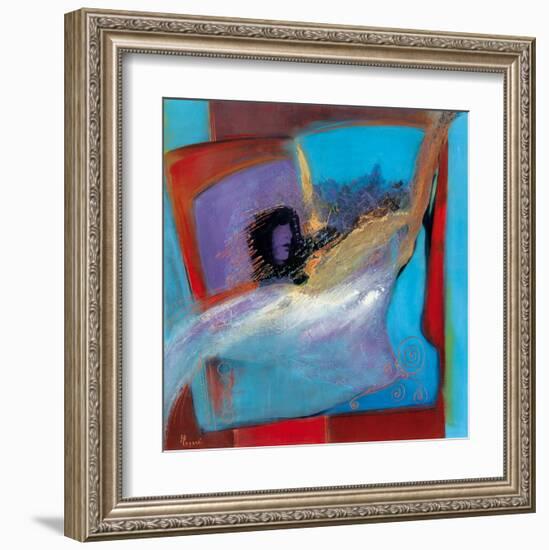 Un monde qui voyage-Huguette Lagacé-Framed Art Print