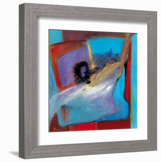 Un monde qui voyage-Huguette Lagacé-Framed Art Print