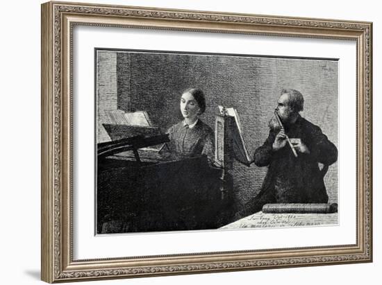 'Un morceau de Schumann'-Henri Fantin-Latour-Framed Giclee Print