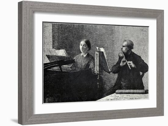 'Un morceau de Schumann'-Henri Fantin-Latour-Framed Giclee Print