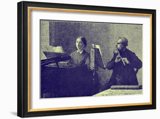 'Un morceau de Schumann'-Henri Fantin-Latour-Framed Giclee Print