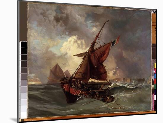 Un Navire Dans La Tempete  (Ships at Stormy Sea) Peinture D'eugene Delacroix (1798-1863) 19Eme Sie-Ferdinand Victor Eugene Delacroix-Mounted Giclee Print